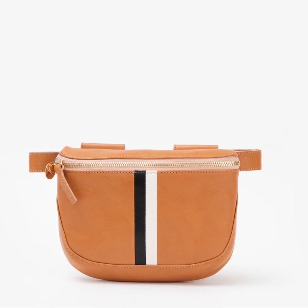 Clare V. Fanny Pack Natural w/ Stripes